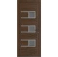 Front Exterior Prehung Metal-Plastic Door | Manux 8933 Walnut | Office Commercial and Residential Doors Entrance Patio Garage W36" x H80" Left hand Inswing Walnut