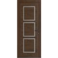 Front Exterior Prehung Metal-Plastic Door | Manux 8661 Matte Black | Office Commercial and Residential Doors Entrance Patio Garage W36" x H80" Left hand Inswing Walnut