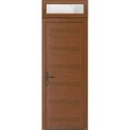 Front Exterior Prehung Metal-Plastic Door | Manux 8111 Walnut | Top Sidelite Transom | Office Commercial and Residential Doors Entrance Patio Garage 36" x 94" (W36" x H80+14") Right hand Inswing Walnut