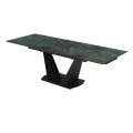 Dining Table PARMA 55(78)x31x29 Laminam Emperador Extra Laminam Verde Alpi Lucidato