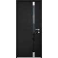 Front Exterior Prehung Aluminum Door / Cynex 6777 Brown / Entry Steel Metal Modern Painted W36+12"xH80+14" Right-hand Inswing Black