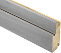 Frame for Interior Doors, Matte Black, For 18x84" Door Light Grey Oak
