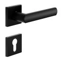 Door Euro Handle LUCE02 for Magnetic Lock, Black, Entry Black
