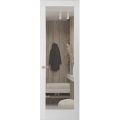 Hidden Door | Lucia 2166 Matte Black Concealed Metal Frame 24" x 96" Right-hand Outswing White Silk
