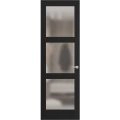 Hidden Door | Lucia 2552 White Silk Concealed Metal Frame 18" x 80" Left-hand Inswing Black Matte