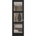 Hidden Door | Lucia 2555 Matte Black Concealed Metal Frame 18" x 80" Left-hand Inswing Black Matte