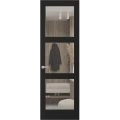 Hidden Door | Lucia 2555 Matte Black Concealed Metal Frame 18" x 80" Right-hand Inswing Black Matte