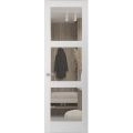 Hidden Door | Lucia 2555 Matte Black Concealed Metal Frame 18" x 80" Right-hand Inswing White Silk