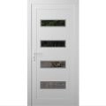 Front Exterior Prehung Metal-Plastic Door | Manux 8113 Antracite Grey | Office Commercial and Residential Doors Entrance Patio Garage W36" x H80" Right hand Inswing White