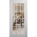 Front Exterior Prehung Metal-Plastic Door Clear Glass / MANUX 8355 White Silk / Office Commercial and Residential Doors Entrance Patio Garage 36" x 80" Left-Hand Inswing White