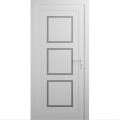 Front Exterior Prehung Metal-Plastic Door | Manux 8661 Matte Black | Office Commercial and Residential Doors Entrance Patio Garage W36" x H80" Left hand Inswing White