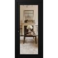 Front Exterior Prehung Metal-Plastic Door Clear Glass / MANUX 8666 White Silk / Office Commercial and Residential Doors Entrance Patio Garage 36" x 80" Right-Hand Inswing Black Matte