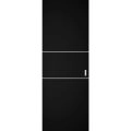 Hidden Barn | Planum 0110 Black Matte | Sturdy Finished Modern Doors | Magic Concealed Sliding Set 42" x 84" Black Matte