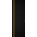 Hidden Barn | Planum 1010 Chocolate Ash | Sturdy Finished Doors | Magic Concealed Sliding Set 32" x 84" Black Matte