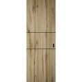 Hidden Barn | Planum 0014 Matte Grey | Sturdy Finished Flush Modern Doors | Magic Concealed Sliding Set 28" x 84" Oak