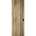 Hidden Barn | Planum 0016 White Silk | Sturdy Finished Doors | Magic Concealed Sliding Set 42" x 80" Oak