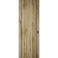 Hidden Barn | Planum 0017 Natural Veneer | Sturdy Finished Flush Modern Doors | Magic Concealed Sliding Set 28" x 96" Oak