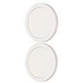 Round Sliding Pocket Closet Bypass Finger Pull - White (pack of 2) White Matte