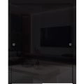 Sliding Closet Bypass Doors with Hardware | Planum 0010 Matte Black | Sturdy Rails Moldings Trims Hardware Set | Modern Wood Solid Bedroom Wardrobe Doors  Gloss Black