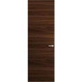 Hidden Door | Planum 0010 Vertical Natural Veneer Concealed Metal Frame 42" x 96" Left-hand Outswing Chocolate Ash