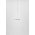 Hidden Double Doors | Planum 0020 Matte Black Concealed Metal Frame 36" x 80" (2* 18x80) Right-hand Inswing White