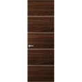 Hidden Door | Planum 0020 White Silk Concealed Metal Frame 18" x 80" Right-hand Inswing Chocolate Ash
