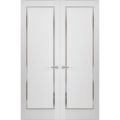 Hidden Double Doors | Planum 0888 Painted White Concealed Metal Frame 36" x 80" (2* 18x80) Right-hand Inswing Painted White