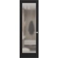 Hidden Door | Planum 2102 Chocolate Ash Concealed Metal Frame 30" x 96" Left-hand Outswing Black Matte