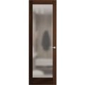 Hidden Door | Planum 2102 White Silk Concealed Metal Frame 18" x 80" Left-hand Inswing Chocolate Ash