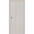 Sliding Pocket Door 30 x 84 inches | BASIC 3001 Caramel Oak | Kit Rail Hardware | Solid Wood Interior Bedroom Modern Doors Ash Franko