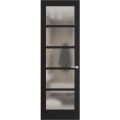 Hidden Door | Quadro 4002 White Silk Concealed Metal Frame 18" x 80" Left-hand Inswing Black Matte