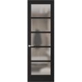 Hidden Door | Quadro 4002 White Silk Concealed Metal Frame 18" x 80" Right-hand Inswing Black Matte