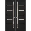 Hidden Double Doors | Quadro 4088 Matte Black Concealed Metal Frame 36" x 80" (2* 18x80) Left-hand Inswing Black Matte