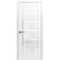 Interior Door 18 x 80 inches | Quadro 4088 Gloss White | Single Regular Panel Frame Handle | Bathroom Bedroom Doors Gloss White