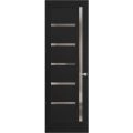 Hidden Door | Quadro 4088 Matte Black Concealed Metal Frame 18" x 80" Left-hand Inswing Black Matte