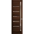 Hidden Door | Quadro 4088 Matte Black Concealed Metal Frame 18" x 80" Left-hand Inswing Chocolate Ash