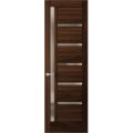 Hidden Door | Quadro 4088 White Silk Concealed Metal Frame 30" x 80" Right-hand Outswing Chocolate Ash
