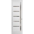 Hidden Door | Quadro 4088 Matte Black Concealed Metal Frame 18" x 80" Left-hand Inswing White Silk