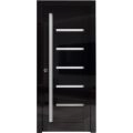 Sliding Pocket Door 18 x 80 inches | Quadro 4088 Gloss Black | Kit Rail Hardware | Solid Wood Interior Bedroom Doors Gloss Black