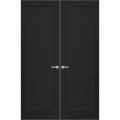Hidden Double Doors | Quadro 4111 Matte Black Concealed Metal Frame 36" x 80" (2* 18x80) Left-hand Inswing Black Matte