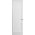 Hidden Door | Quadro 4111 Matte Black Concealed Metal Frame 18" x 80" Left-hand Inswing White Silk