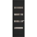 Hidden Door | Quadro 4113 White Silk Concealed Metal Frame 32" x 80" Left-hand Outswing Black Matte