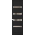 Hidden Door | Quadro 4113 Matte Black Concealed Metal Frame 28" x 84" Right-hand Outswing Black Matte
