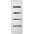 Hidden Door | Quadro 4113 Matte Black Concealed Metal Frame 28" x 84" Right-hand Outswing White Silk