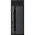 Front Exterior Prehung Steel Door / Ronex 0144 Grey / Transom Window Sidelite / Entry Metal Modern Painted W36" x H80+16" Right hand Inswing Gray