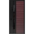 Front Exterior Prehung Steel Door / Ronex 0162 Red Oak / Entry Metal Modern Painted W36" x H80" Right hand Inswing Red Oak