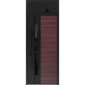 Front Exterior Prehung Steel Door / Ronex 0162 Red Oak / Transom Window Sidelite / Entry Metal Modern Painted W36" x H80+16" Right hand Inswing Red Oak