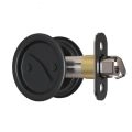 Round Sliding Pocket Lock Finger Pull - Gold Black Matte
