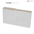 Lite Slab Barn Door Panel 32 x 96 | Quadro 4113 Matte Black with Frosted Opaque Glass | Sturdy Finished Wooden Modern Doors | Pocket Closet Sliding White