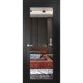 Solid Interior French | Lucia 1299 Matte Black with Mirror | Single Regular Panel Frame Trims Handle | Bathroom Bedroom Sturdy Doors Black Matte